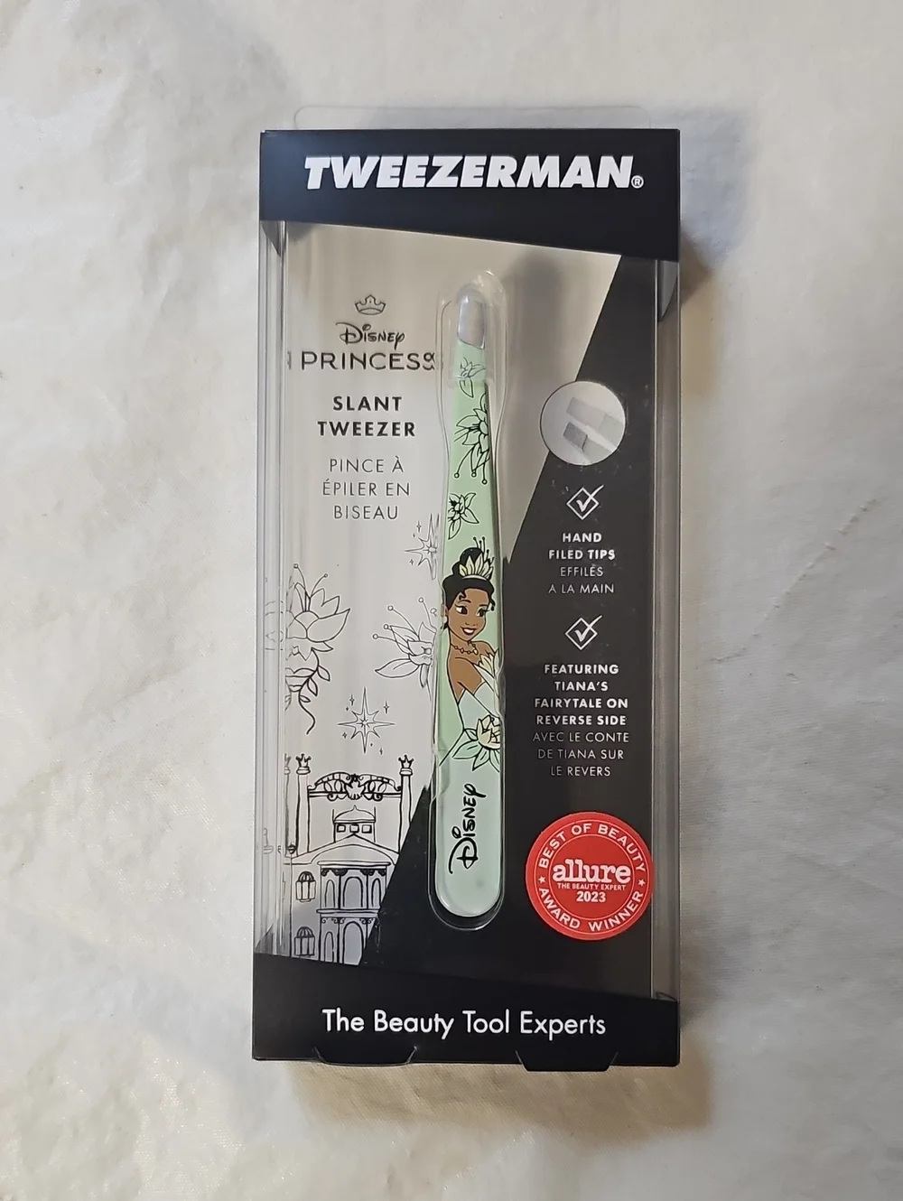 Tweezerman Slant Tweezer - Disney Princess Tiana: Stainless Steel New
